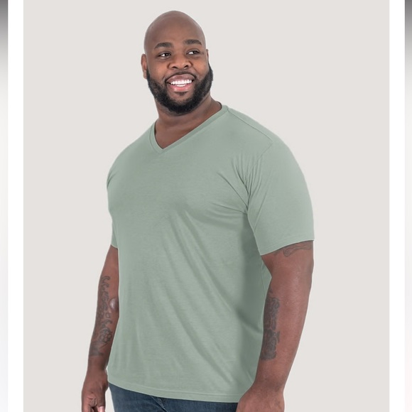 FRESH CLEAN THREADS | Vintage Green V-Neck | 4XL - Picture 1 of 6